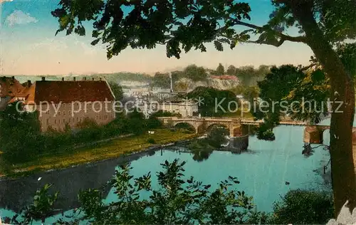 AK / Ansichtskarte  Grimma Blick vom Stadtwald nach der Muldenbruecke Grimma