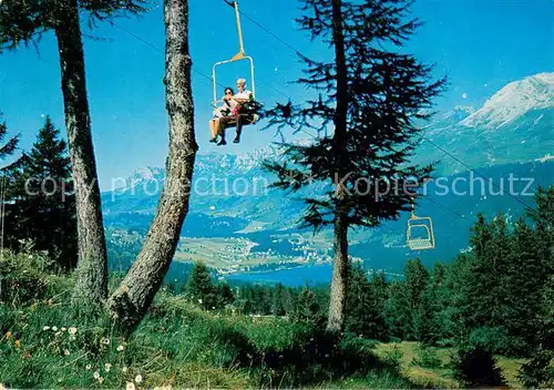 AK / Ansichtskarte 73819393 Sessellift_Chairlift_Telesiege Lenzerheide 