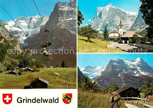 AK / Ansichtskarte 73819394 Sessellift_Chairlift_Telesiege Grindelwald 