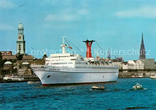 AK / Ansichtskarte  Dampfer_Oceanliner Hamburg TS Hamburg  