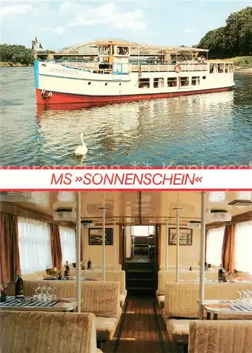 AK / Ansichtskarte  Dampfer_Binnenschifffahrt MS Sonnenschein  