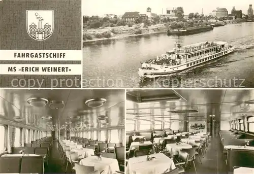 AK / Ansichtskarte  Dampfer_Binnenschifffahrt MS ERICH WEINERT Weisse Flotte Magdeburg 