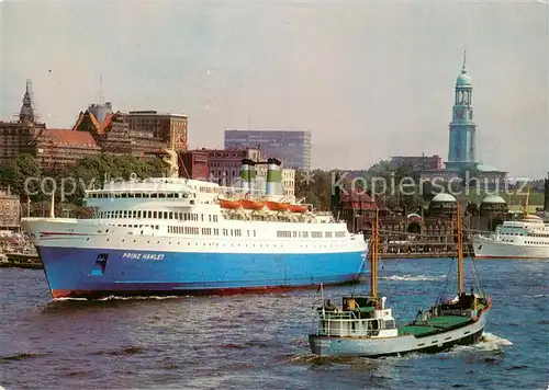 AK / Ansichtskarte  Dampfer_Oceanliner Hamburg Hafen PRINZ HAMLET  