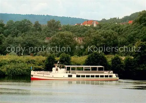 AK / Ansichtskarte 73819458 Dampfer_Binnenschifffahrt MS WAPPEN VON HAMELN Die Weisse Flotte  