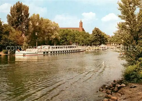 AK / Ansichtskarte  Dampfer_Binnenschifffahrt Brandenburg Havel Weisse Flotte MS AKTIVIST 