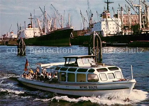 AK / Ansichtskarte  Dampfer_Binnenschifffahrt WITWE BOLTE Hamburg Hafen 