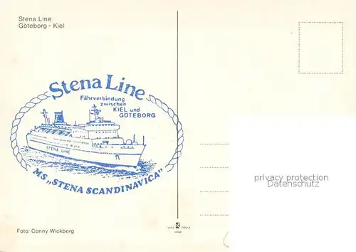 AK / Ansichtskarte  Dampfer_Oceanliner STENA LINE Goeteborg Kiel 