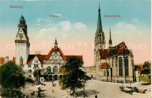 AK / Ansichtskarte  Duisburg__Ruhr Rathaus Salvatorkirche 