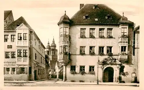 AK / Ansichtskarte  Bayreuth Altes Rathaus und Brautgasse Bayreuth