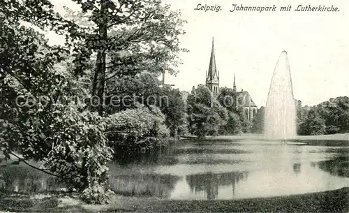 AK / Ansichtskarte  Leipzig Johannapark mit Lutherkirche Leipzig