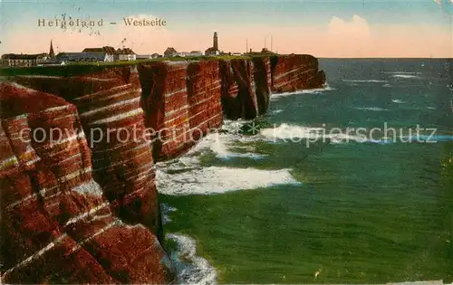 AK / Ansichtskarte  Helgoland Westseite Helgoland