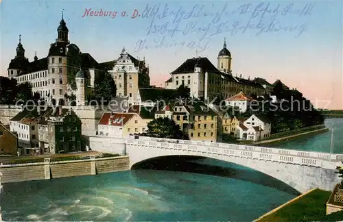 AK / Ansichtskarte  Neustadt_Donau Blick ueber die Donau zum Schloss Neustadt_Donau