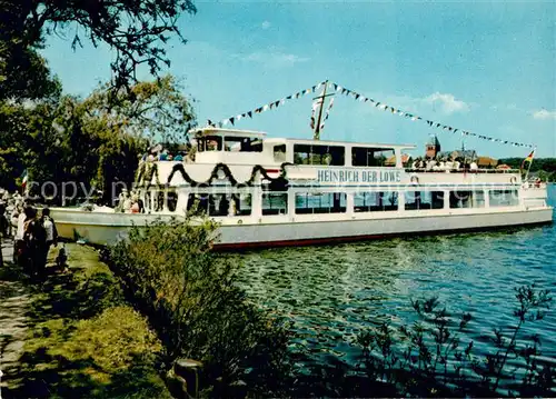 AK / Ansichtskarte  Dampfer_Binnenschifffahrt Ratzeburger See Heinrich der Loewe 