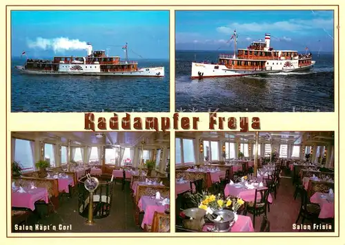 AK / Ansichtskarte  Dampfer_Seitenrad FREYA Bj1905 Insel und Halligreederei 