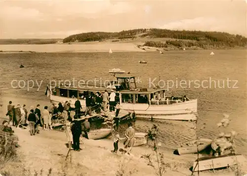 AK / Ansichtskarte  Dampfer_Binnenschifffahrt MS VOGTLAND Talsperre Poehl Kr.Plauen Vogtland 