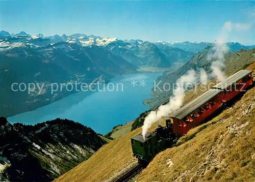 AK / Ansichtskarte  Bergbahn Brienz Rothorn Bahn auf Talfahrt Berner Alpen Bergbahn