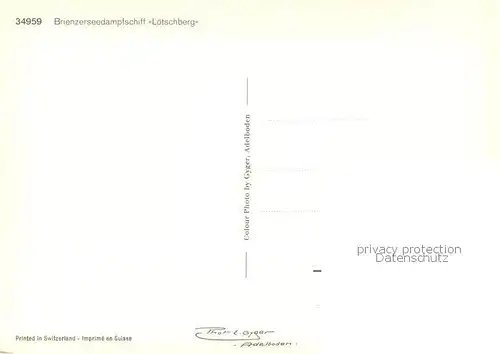 AK / Ansichtskarte  Dampfer_Seitenrad Brienzerseedampfschiff LoeTSCHBERG 