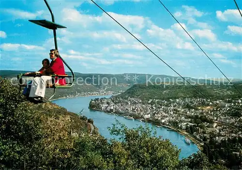 AK / Ansichtskarte  Sessellift_Chairlift_Telesiege Boppard am Rhein mit Sessellift 