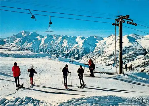 AK / Ansichtskarte 73819704 Skilift_Schlepplift_Remontees-Mecaniques Visperterminen VS Giw Rothorn Weisshorn  