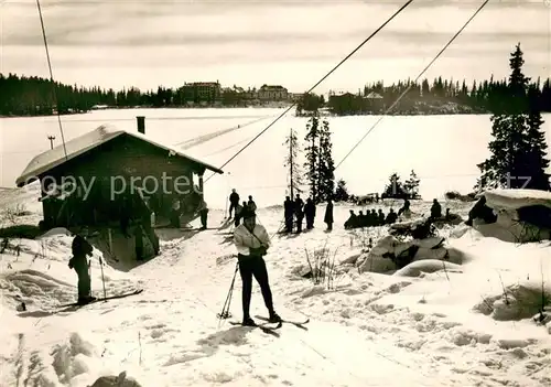 AK / Ansichtskarte  Skilift_Schlepplift_Remontees-Mecaniques Vysoke Tatry Strbske pleso 