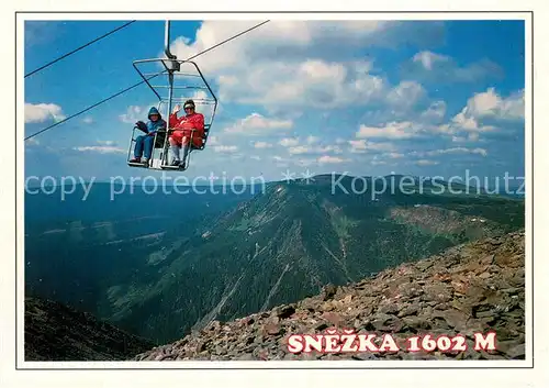 AK / Ansichtskarte 73819728 Sessellift_Chairlift_Telesiege Krkonose Snezka 