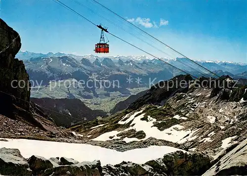 AK / Ansichtskarte 73819735 Seilbahn_Cable-Car_Telepherique Saentis Schwebebahn Glarner Alpen 