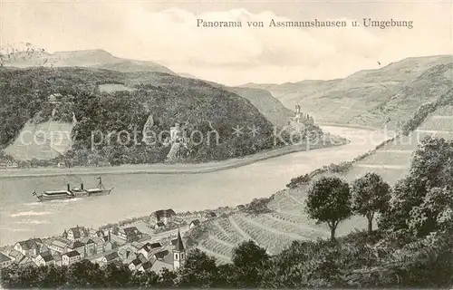 AK / Ansichtskarte 73819740 Assmannshausen_Rhein Panorama Assmannshausen Rhein