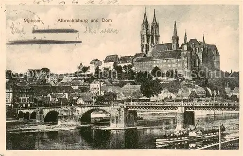 AK / Ansichtskarte  Meissen_Elbe_Sachsen Albrechtsburg und Dom Meissen_Elbe_Sachsen