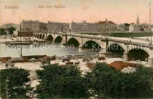 AK / Ansichtskarte  Dresden_Elbe Blick nach Neustadt 