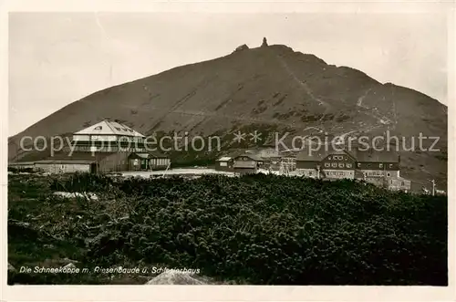 AK / Ansichtskarte  Schneekoppe_Snezka_CZ Riesenbaude und Schlesierhaus 