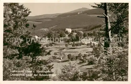 AK / Ansichtskarte  Hain__Giersdorf_Riesengebirge_Podgorzy_PL Durchblick zur Schneekoppe 