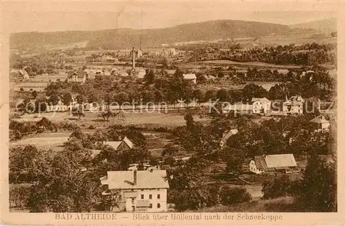 AK / Ansichtskarte  Bad_Altheide_Polanica-Zdrój Blick ueber Hoellental nach der Schneekoppe 