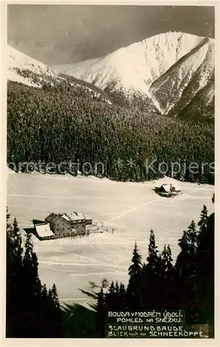 AK / Ansichtskarte 73819851 Schneekoppe_Snezka_CZ Blaugrundbaude Panorama 