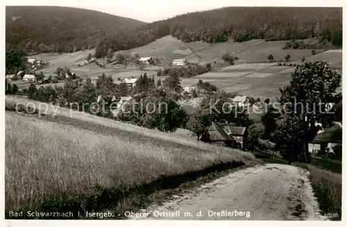 AK / Ansichtskarte 73819857 Bad_Schwarzbach_Flinsberg_Swieradow_Zdroj_Bad_PL Oberer Ortsteil mit dem Dresslerberg 