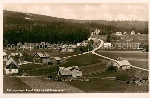 AK / Ansichtskarte 73819865 Fleckl_Oberwarmensteinach Panorama mit Ochsenkopf Fichtelgebirge 