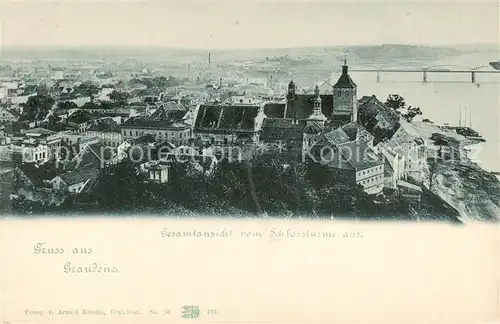 AK / Ansichtskarte 73819891 Graudenz_Grudziadz_Westpreussen_PL Blick vom Schlossturm 