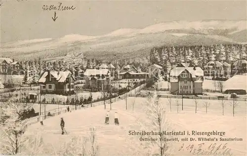 AK / Ansichtskarte  Riesengebirge_Schlesischer_Teil Mariental oestlicher Villenteil mit Dr Wilhelms Sanatorium 