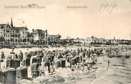 AK / Ansichtskarte  Binz_Ruegen Strandpromenade Binz_Ruegen