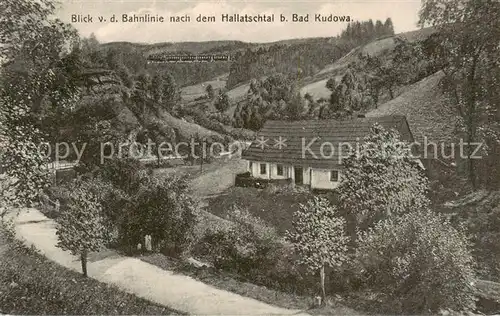 AK / Ansichtskarte  Bad_Kudowa_Kudowa-Zdroj_Niederschlesien_PL Blick von der Bahnlinie ins Hallatschtal 