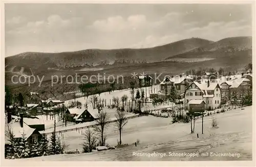 AK / Ansichtskarte  Riesengebirge_Schlesischer_Teil Schneekoppe mit Brueckenberg 