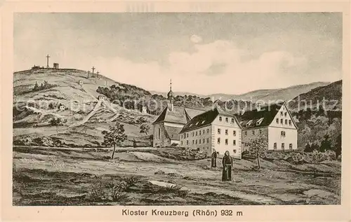 AK / Ansichtskarte 73819917 Kreuzberg__Rhoen_Kloster_Bischofsheim Panorama 