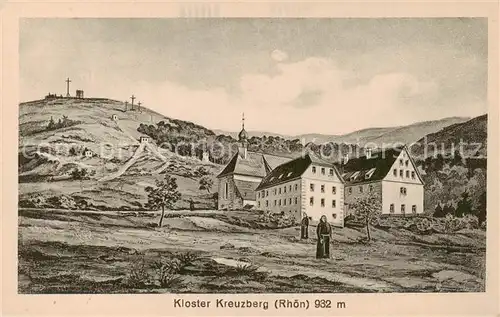 AK / Ansichtskarte  Kreuzberg__Rhoen_Kloster_Bischofsheim Panorama 