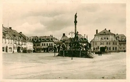 AK / Ansichtskarte  Deutsch-Gabel_Jablonne_Podjestedi_CZ Marktplatz Brunnen 