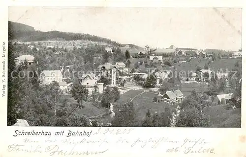 AK / Ansichtskarte  Schreiberhau_Szklarska_Poreba_Riesengebirge_PL mit Bahnhof 