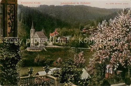 AK / Ansichtskarte  Johannisbad_Janske_Lazne_Boehmen_CZ Kath Kirche 