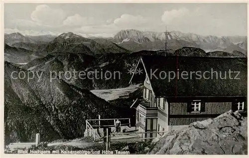 AK / Ansichtskarte  Hochgernhaus_1560m_Marquartstein mit Kaisergebirge und Hohe Tauern 