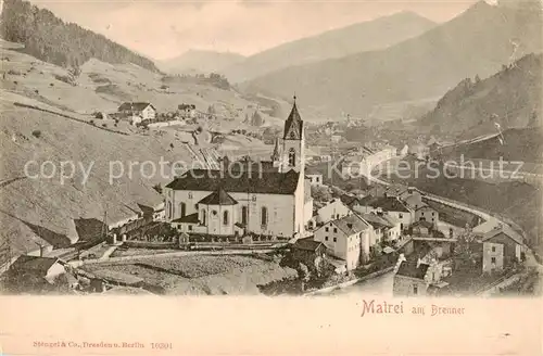 AK / Ansichtskarte  Matrei_Brenner_AT Kirche Panorama 