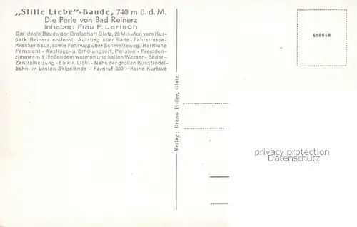 AK / Ansichtskarte 73819987 Bad_Reinerz_Duszniki-Zdrój_PL Stille Liebe Baude 