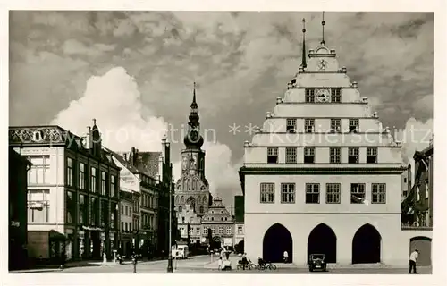 AK / Ansichtskarte  Greifswald Rathaus mit Nikolaikirche Greifswald