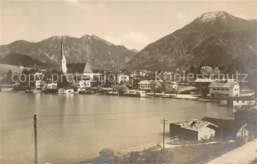 AK / Ansichtskarte  Egern_Tegernsee_Rottach-Egern Panorama mit Kirche 